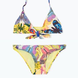 🍭💖Zara Butterfly Floral Tie Front Bikini Set